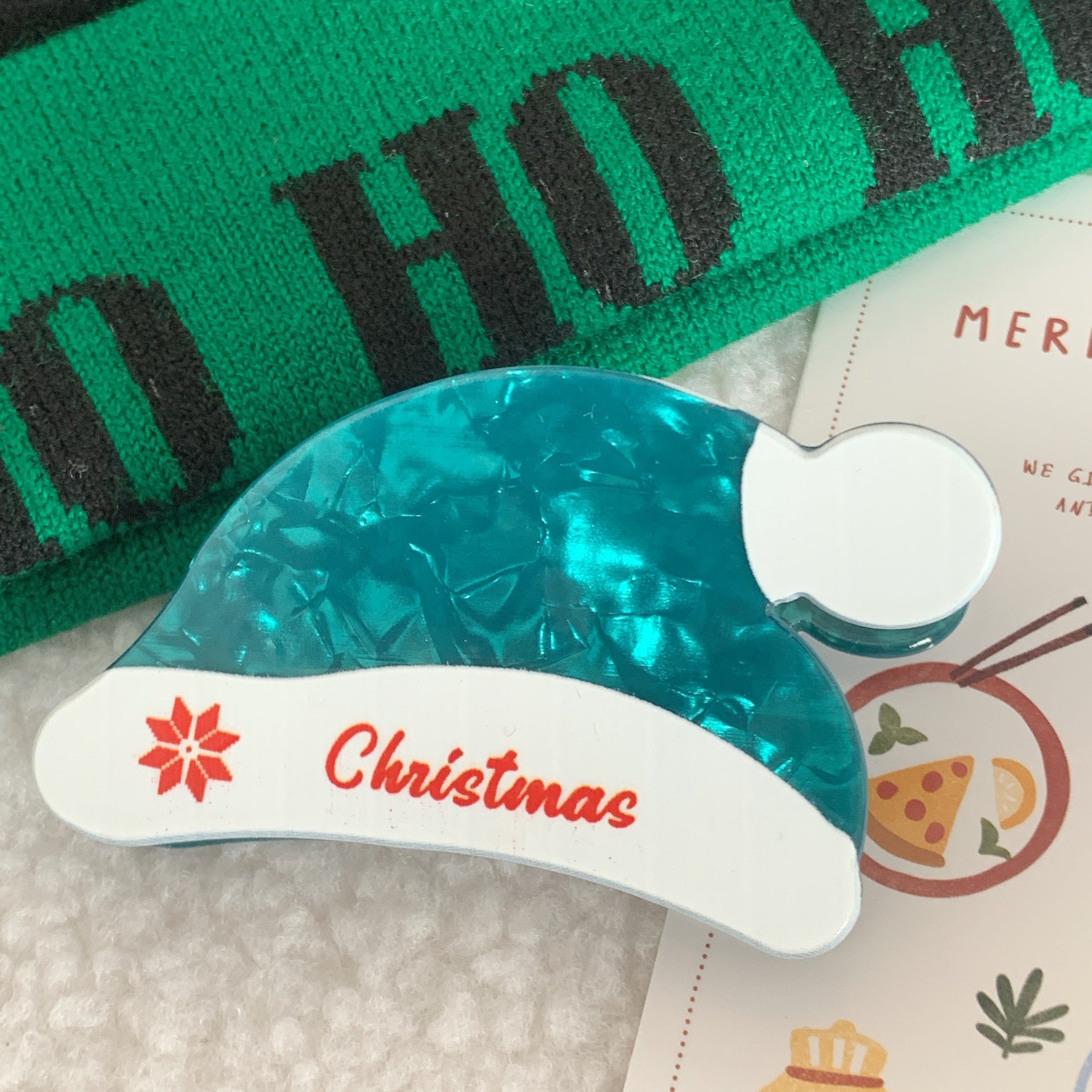 Wholesale Christmas Hat Acetate Hairpins